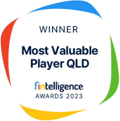 Award badge reading: Winner — Most Valuable Player QLD, Finelligence Awards 2023.