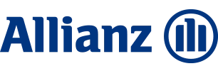 Allianz logo: blue wordmark with circular emblem to the right.